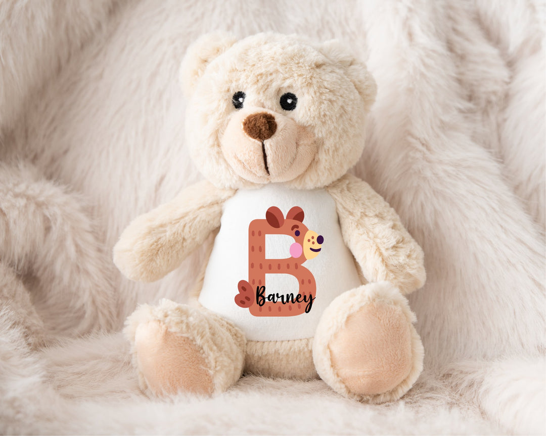Personalised Animal Letter Teddy - Gifts Handmade