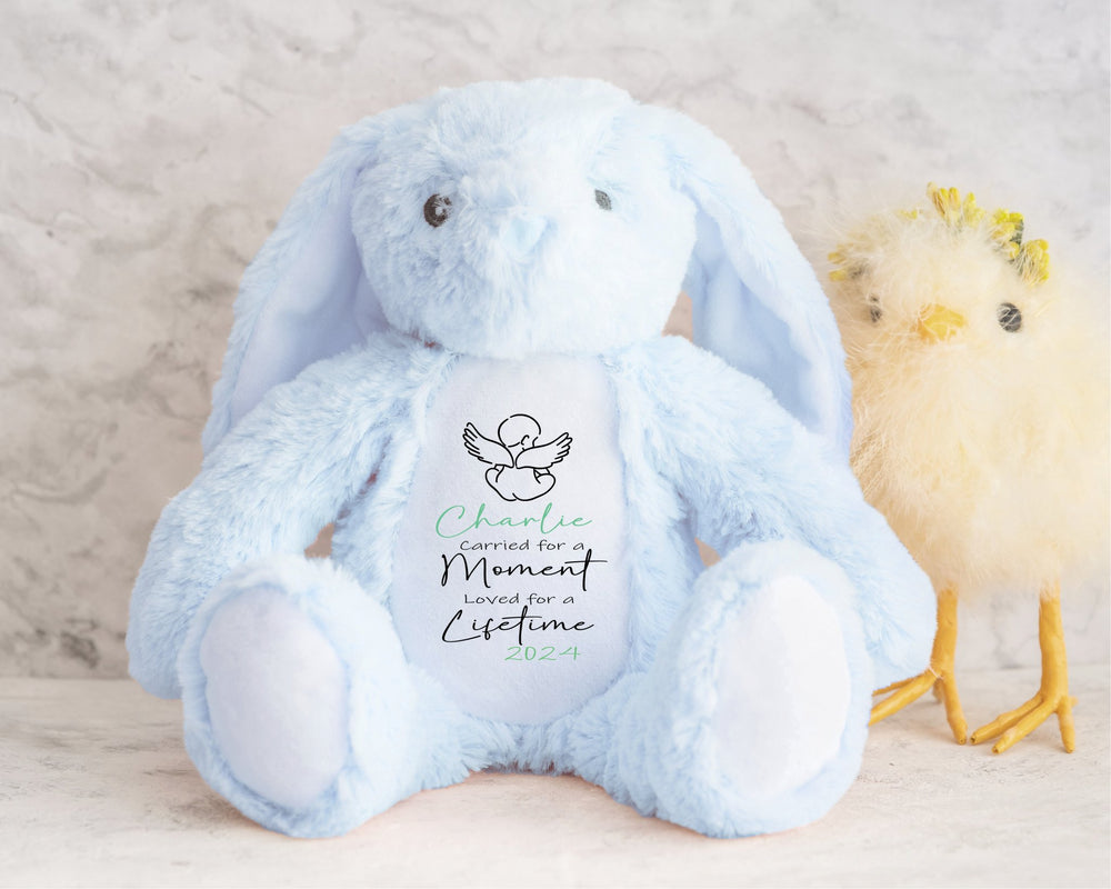 Personalised Green Memorial Baby Angel Teddy - Gifts Handmade