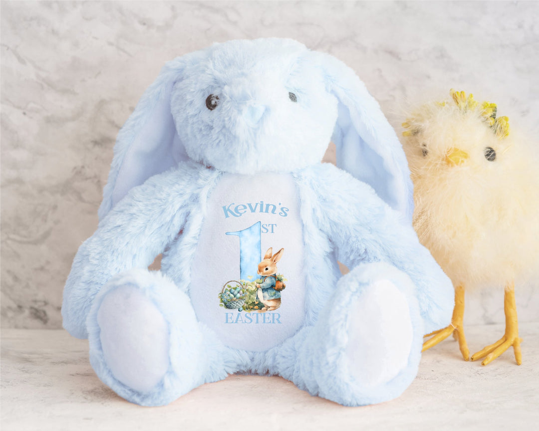 Personalised Blue First Easter Teddy - Gifts Handmade
