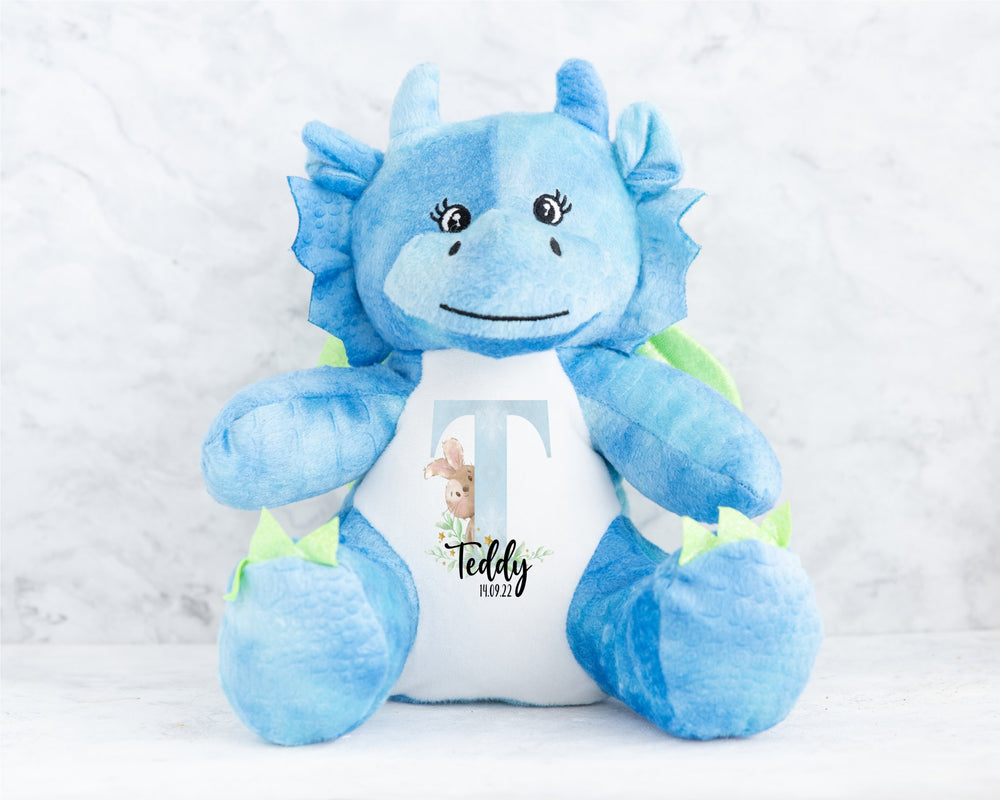 Personalised Blue Letter Teddy - Gifts Handmade