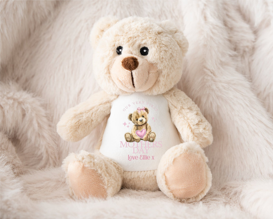 Personalised Pink First Mother's Day Teddy - Gifts Handmade
