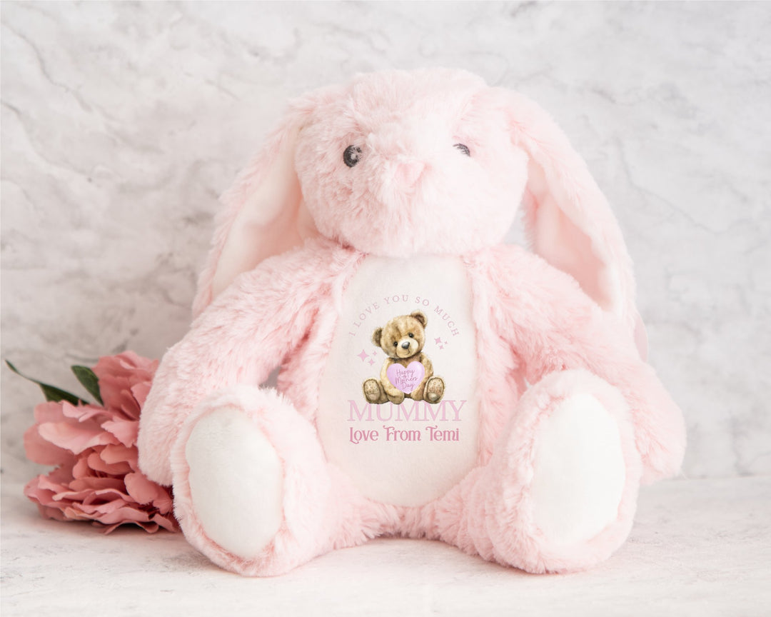 Personalised Pink Happy Mother's Day Teddy - Gifts Handmade