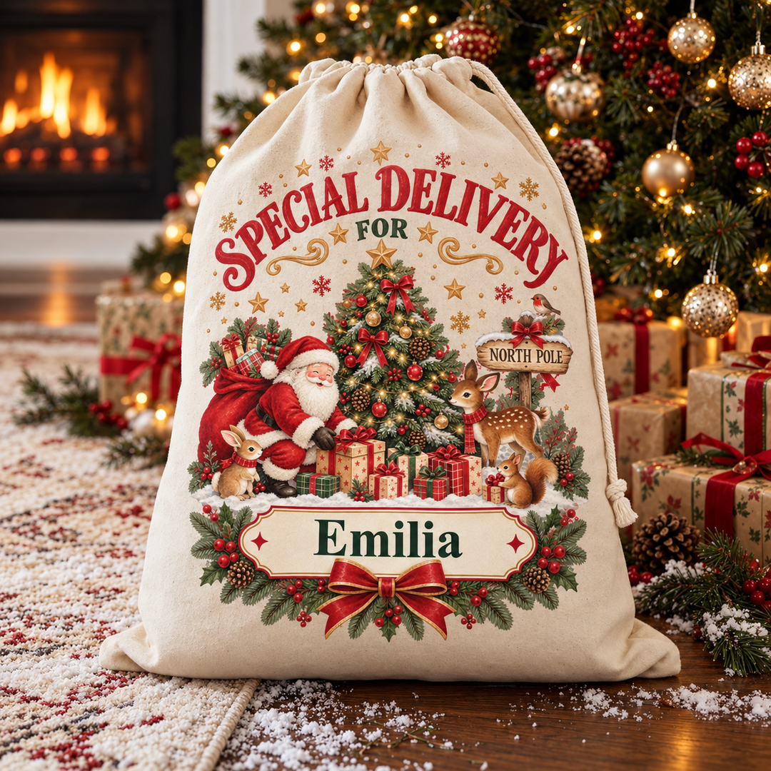 Personalised North Pole Santa Christmas Sack