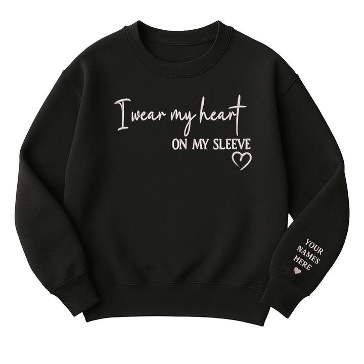 Personalised Heart on my Sleeve Sweatshirt