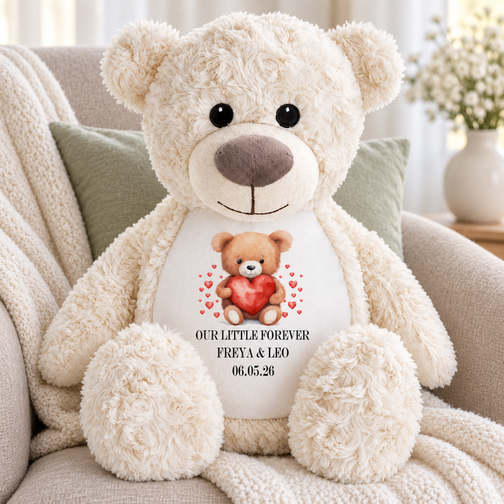 Personalisierter Tauf-/Tauf-Kleinkreuz-Teddy