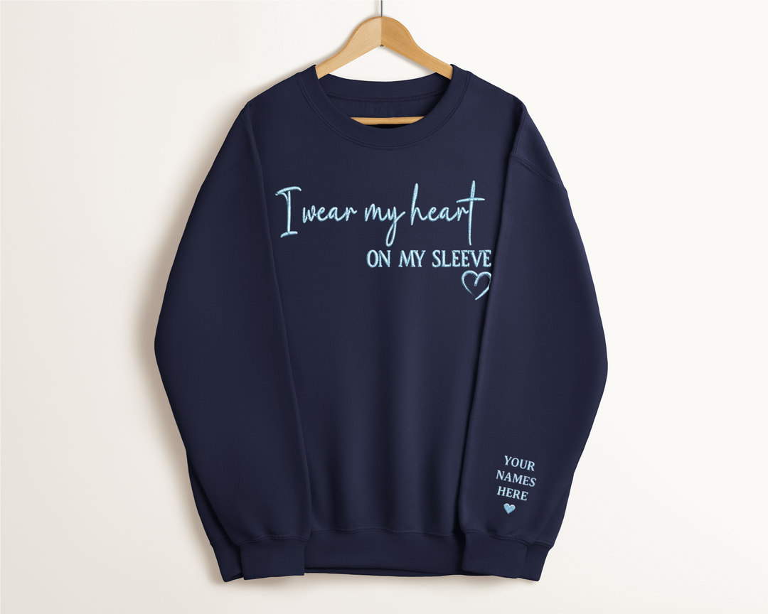 Personalised Heart on my Sleeve Sweatshirt