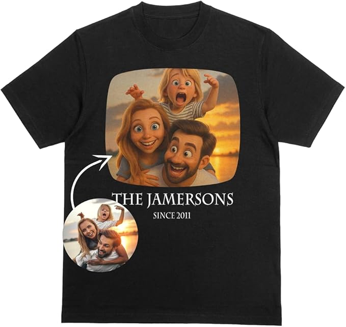 Personalised Cartoon Picture T-Shirt