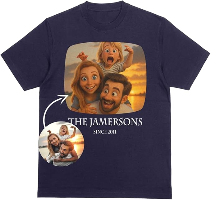Personalised Cartoon Picture T-Shirt