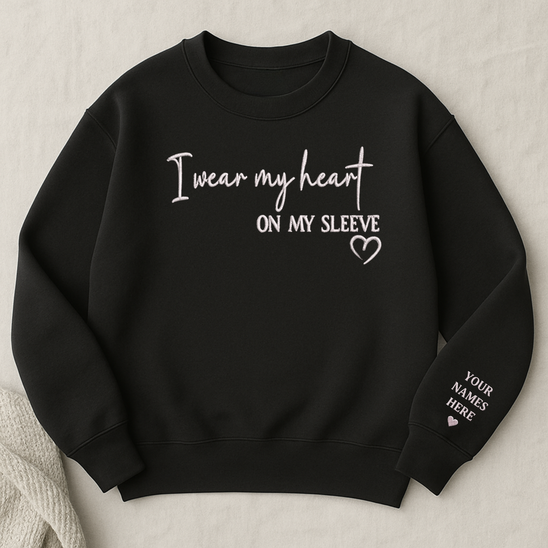 Personalised Heart on my Sleeve Sweatshirt