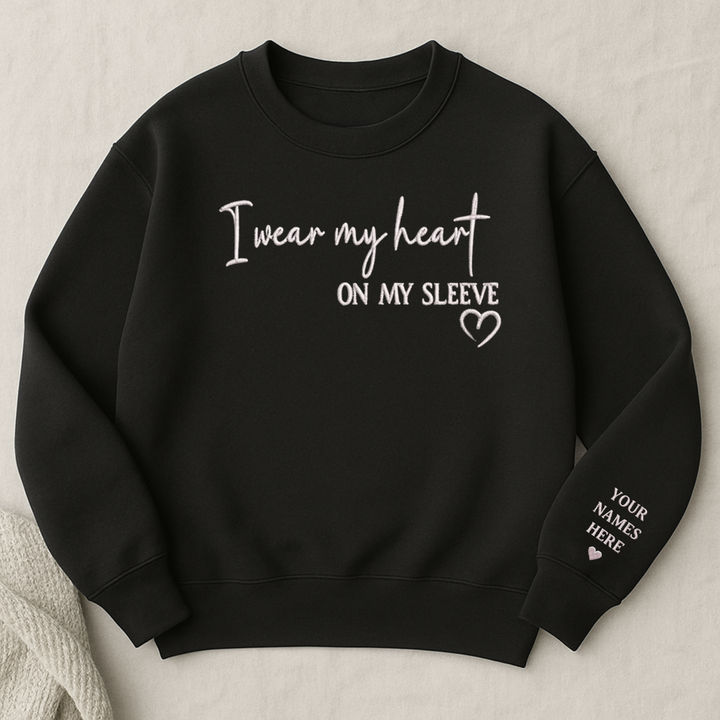 Personalised Heart on my Sleeve Sweatshirt