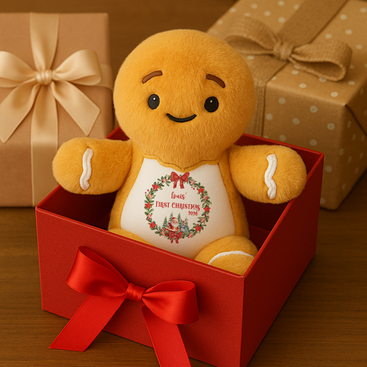 Personalisierter Weihnachtsmann-Weihnachtskranz-Teddy