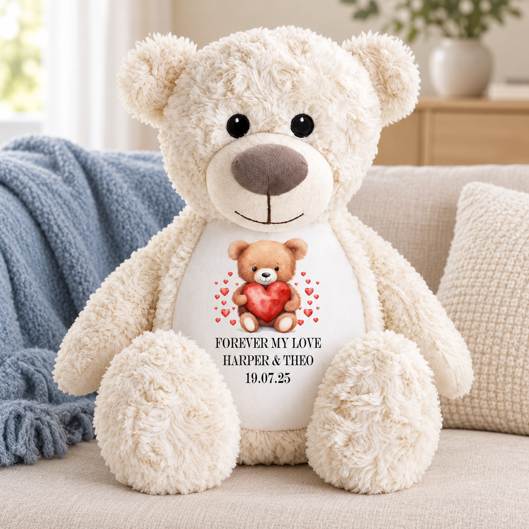 Personalisierter Tauf-/Tauf-Kleinkreuz-Teddy