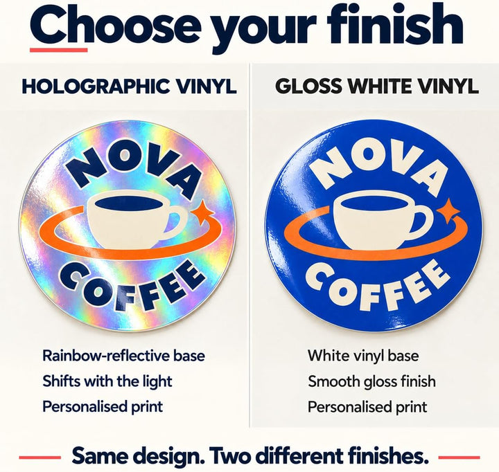 Personalised Holographic Logo Stickers