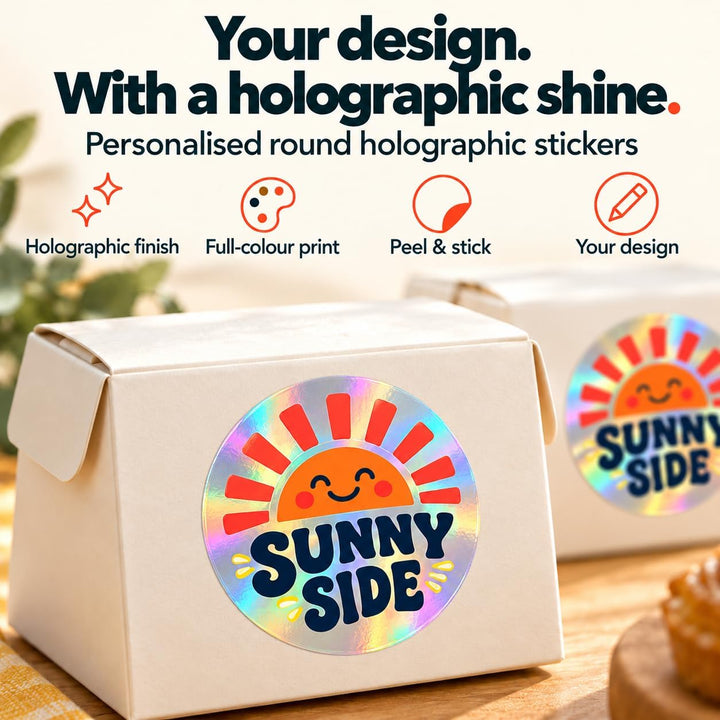 Personalised Holographic Logo Stickers