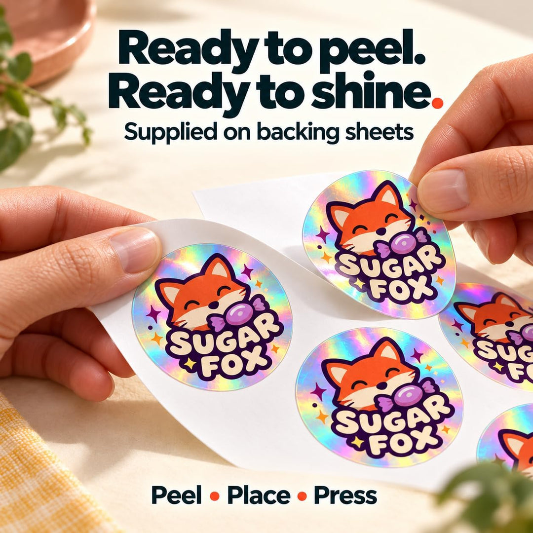 Personalised Holographic Logo Stickers