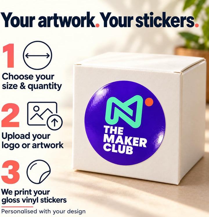 Personalised Gloss Logo Stickers