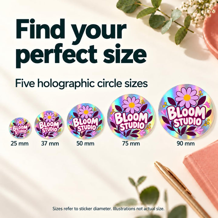 Personalised Holographic Logo Stickers