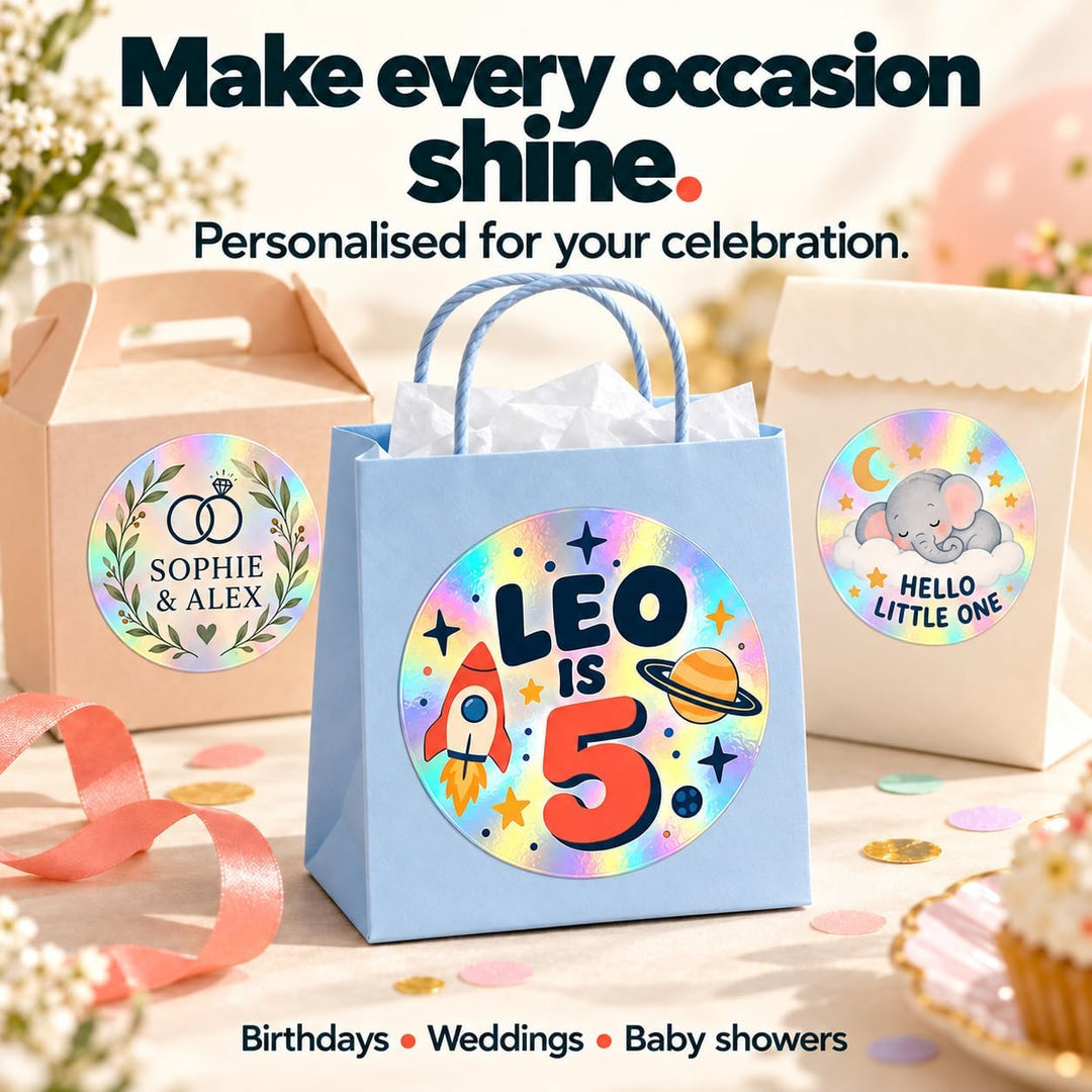 Personalised Holographic Logo Stickers