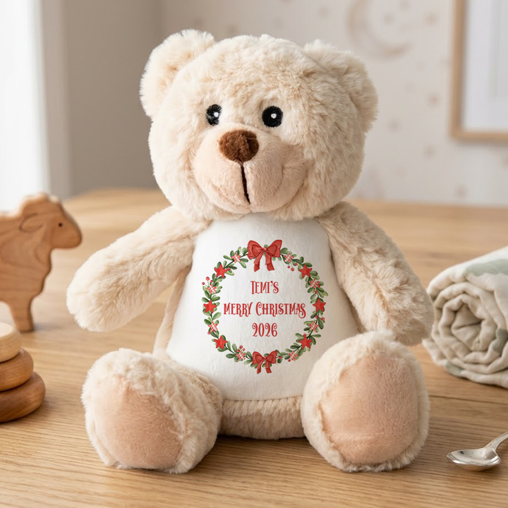 Personalisierter Weihnachtskranz Teddy