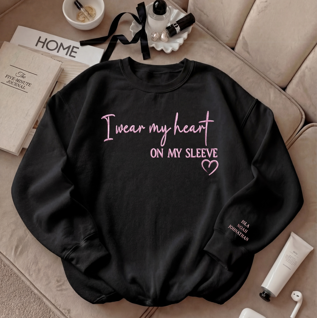 Personalised Heart on my Sleeve Sweatshirt
