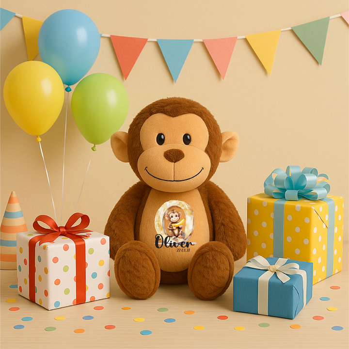 Personalised Initials Large Monkey Teddy