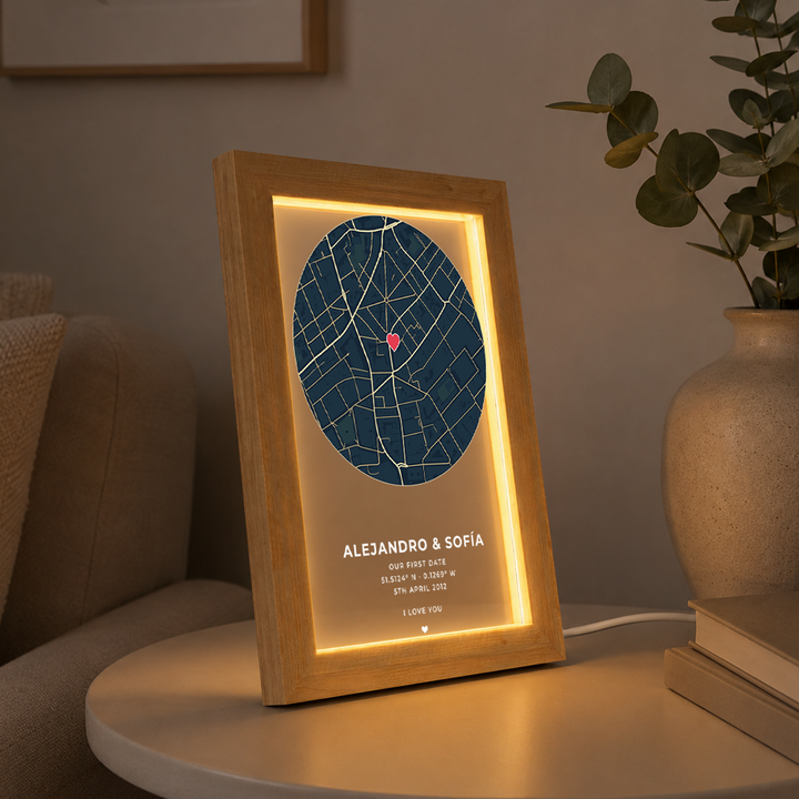 Personalised Address Map LED Light Box Frame ( Powered by USB )