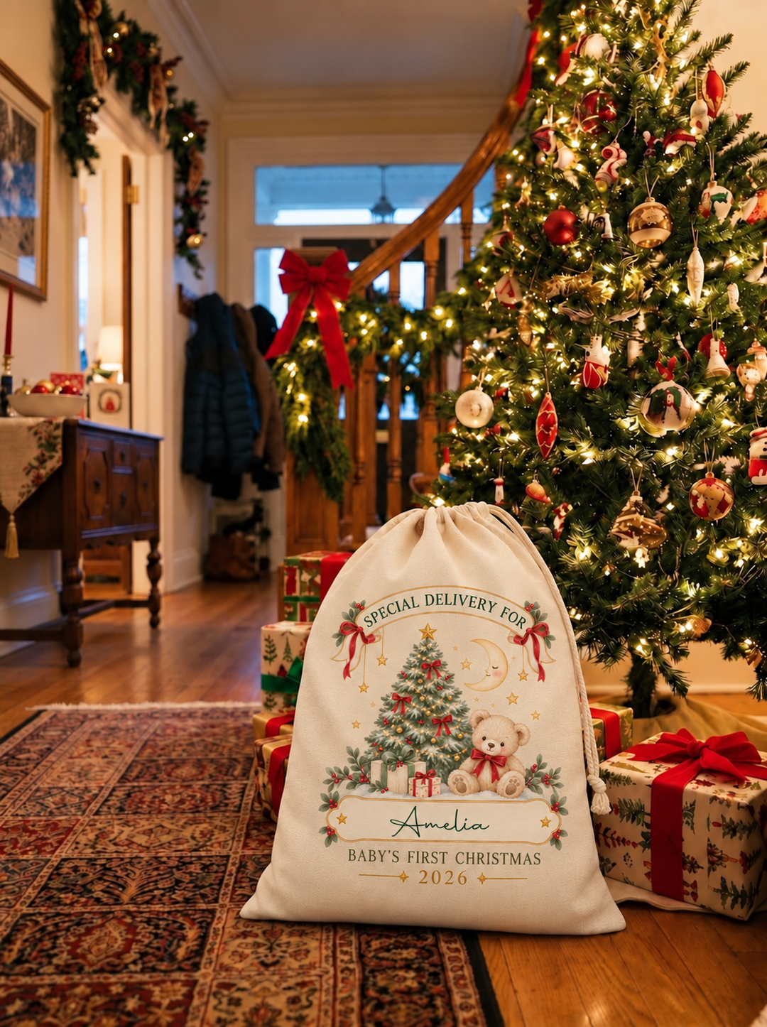Personalised Baby’s First Christmas Sack
