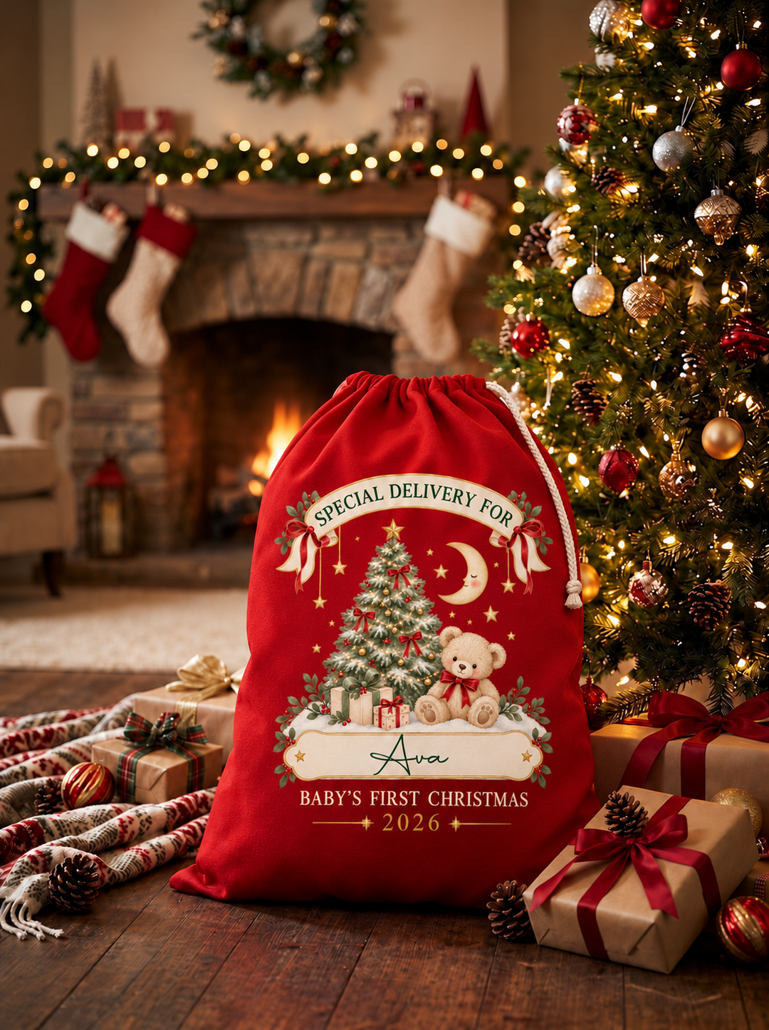 Personalised Baby’s First Christmas Sack