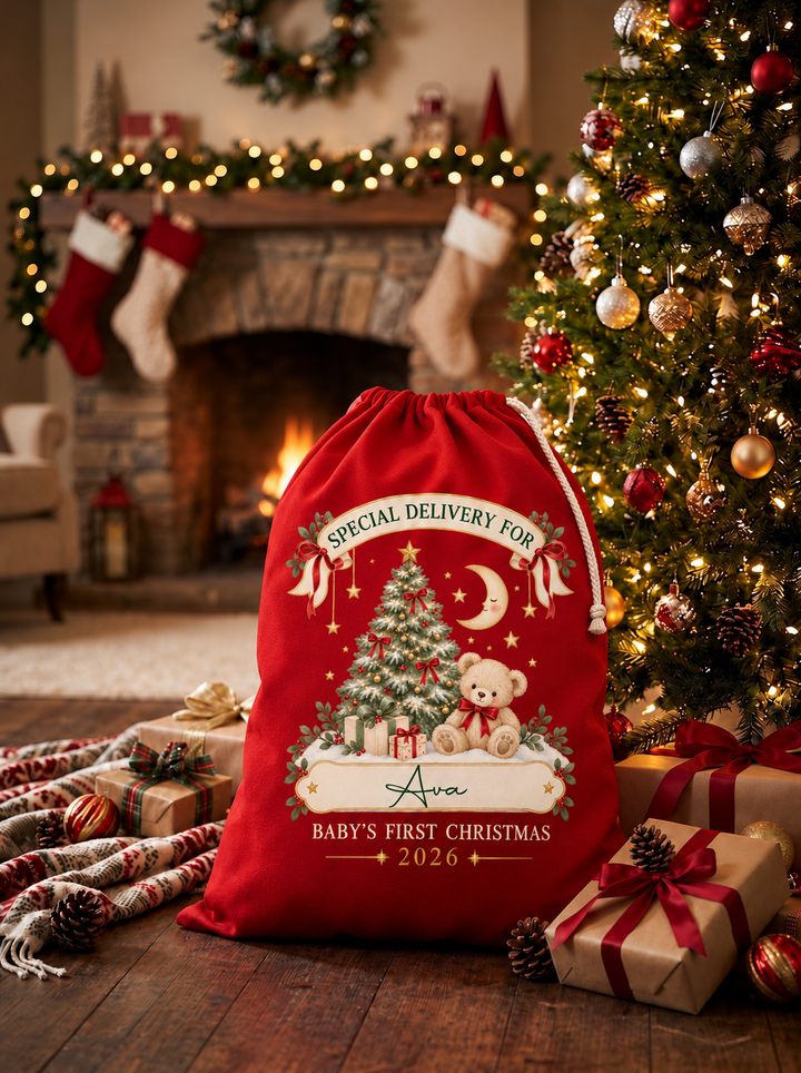 Personalised Baby’s First Christmas Sack