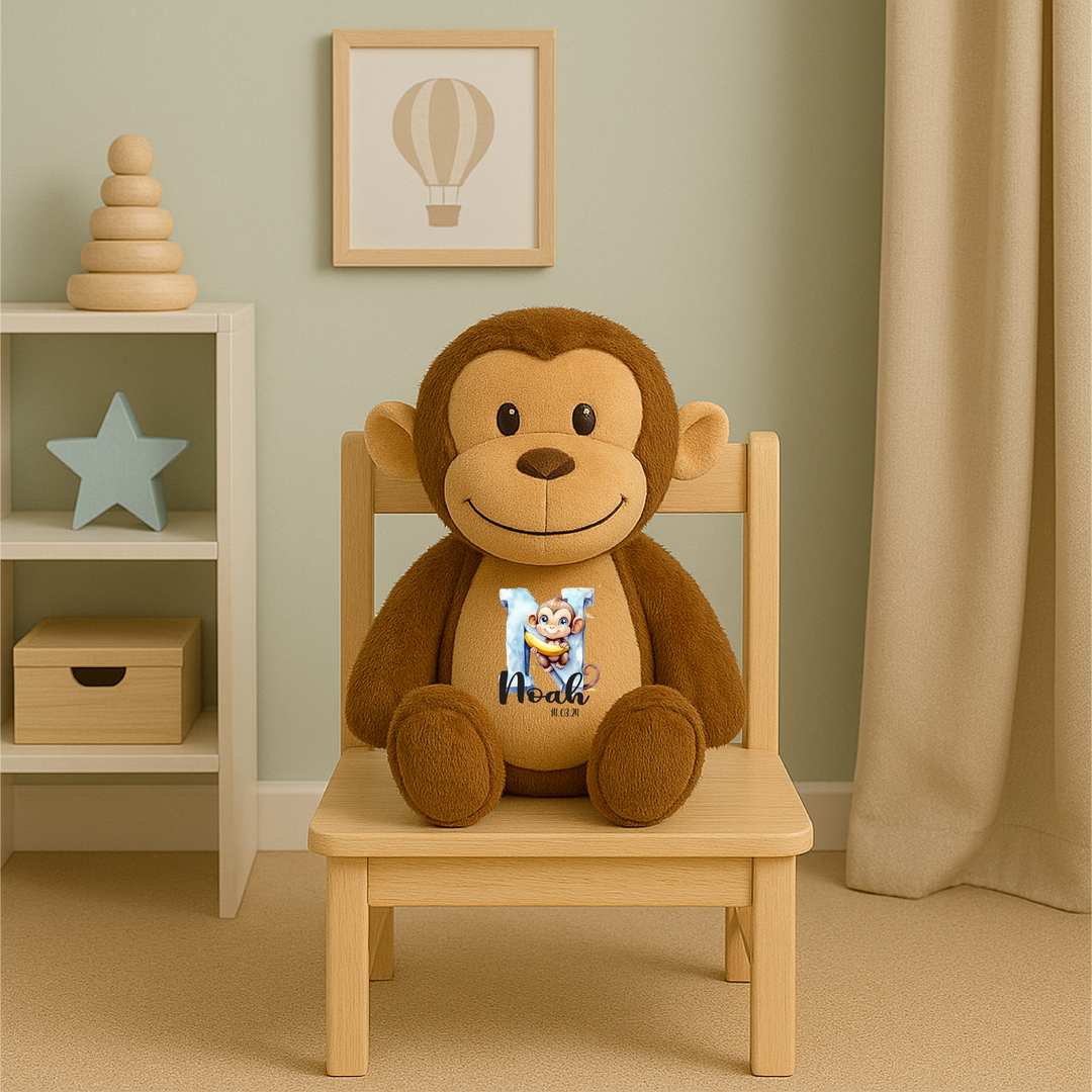 Personalised Initials Large Monkey Teddy