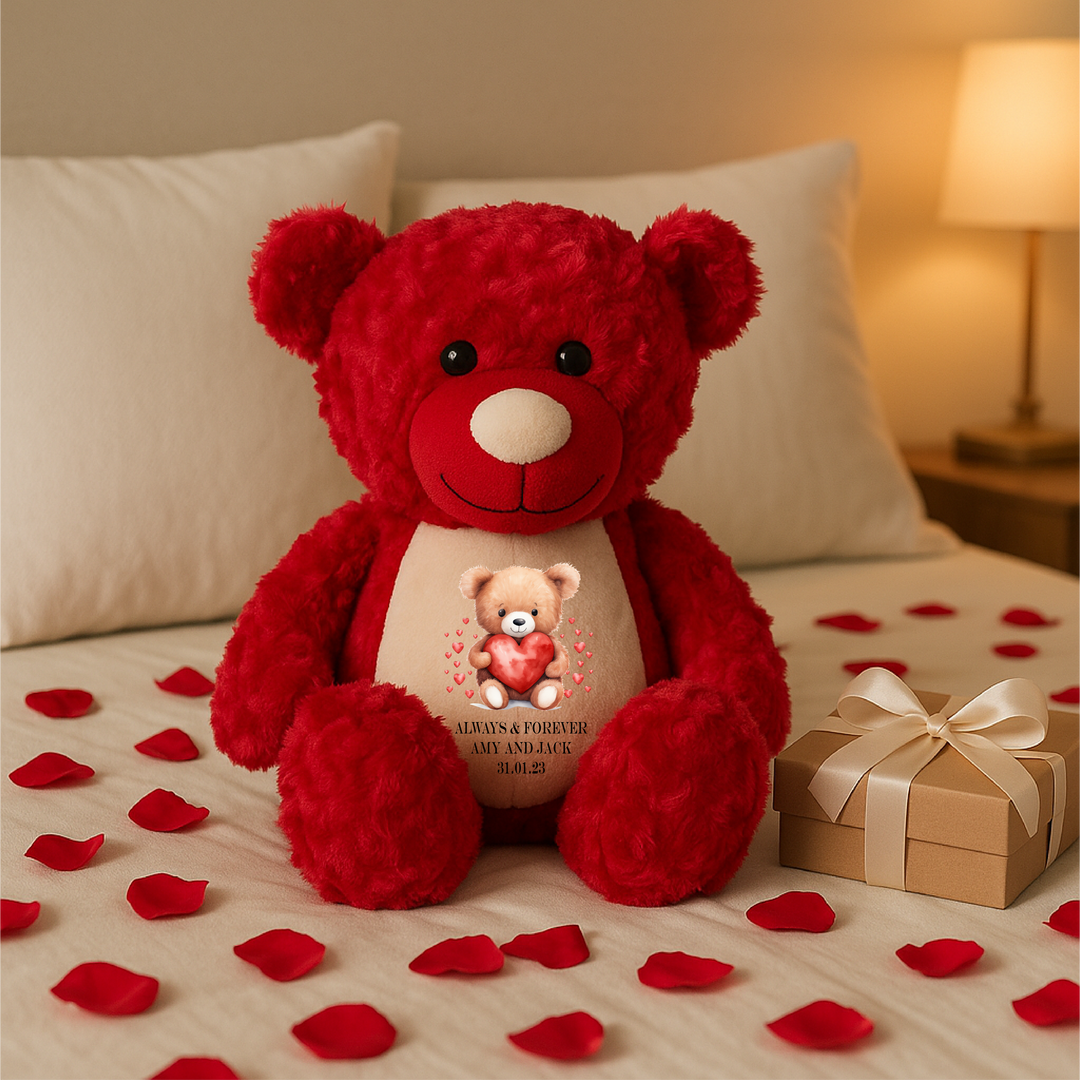 Personalised Love Bear Large Red Teddy Bear