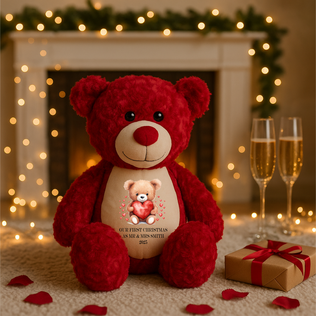 Personalised Love Bear Large Red Teddy Bear