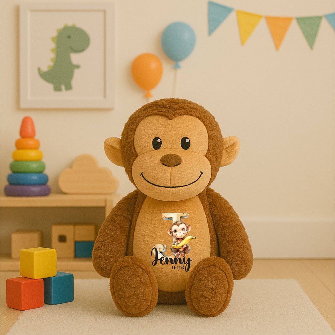Personalised Initials Large Monkey Teddy
