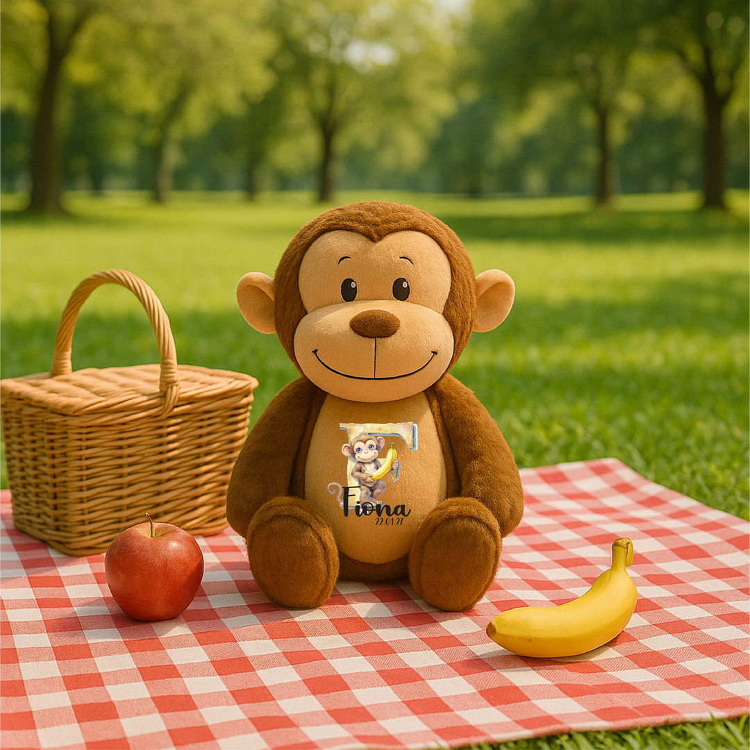 Personalised Initials Large Monkey Teddy