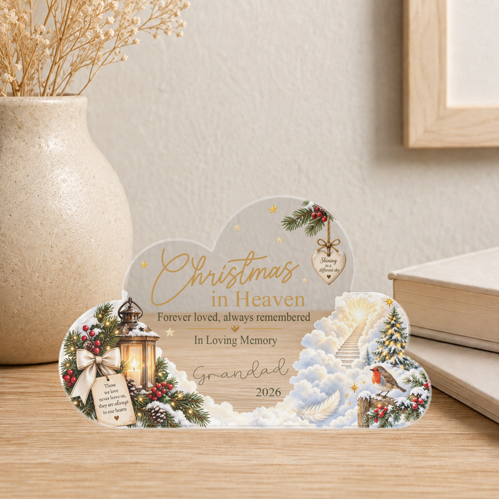 Personalised Christmas Memorial Cloud Plaque Keepsake