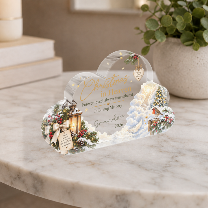 Personalised Christmas Memorial Cloud Plaque Keepsake