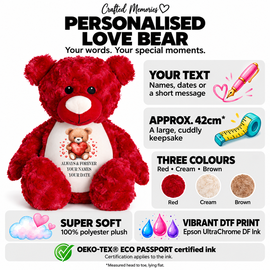 Personalisierter Tauf-/Tauf-Kleinkreuz-Teddy