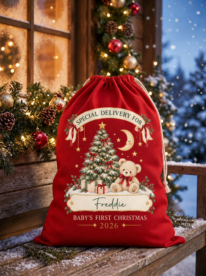 Personalised Baby’s First Christmas Sack