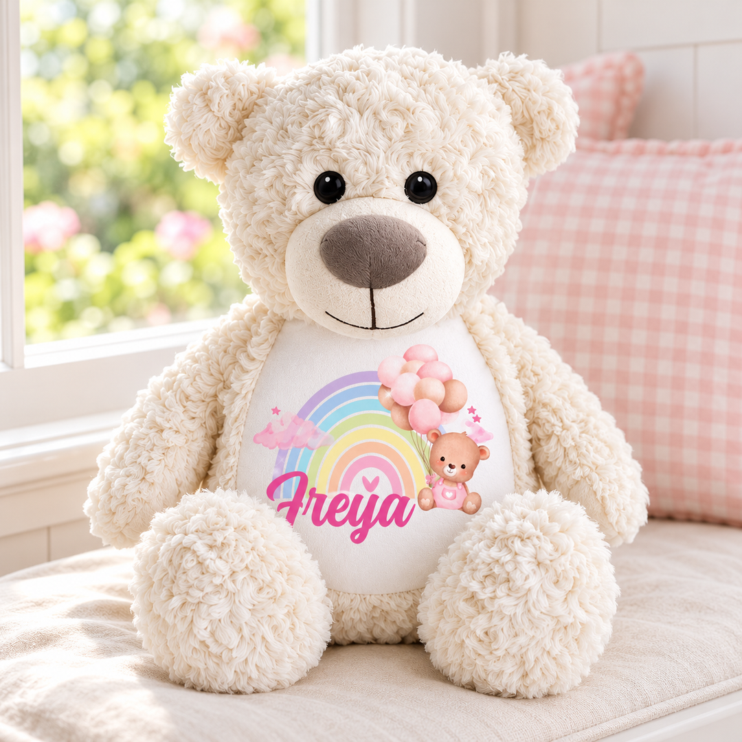 Personalisierter Tauf-/Tauf-Kleinkreuz-Teddy