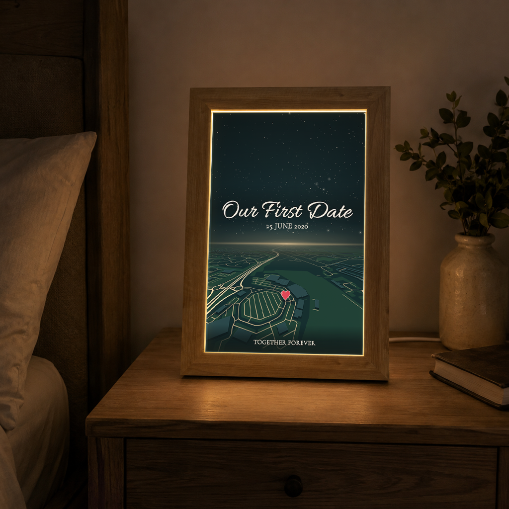 Personalised Horizon + Star Sky Map LED Frame ( Powered by USB )
