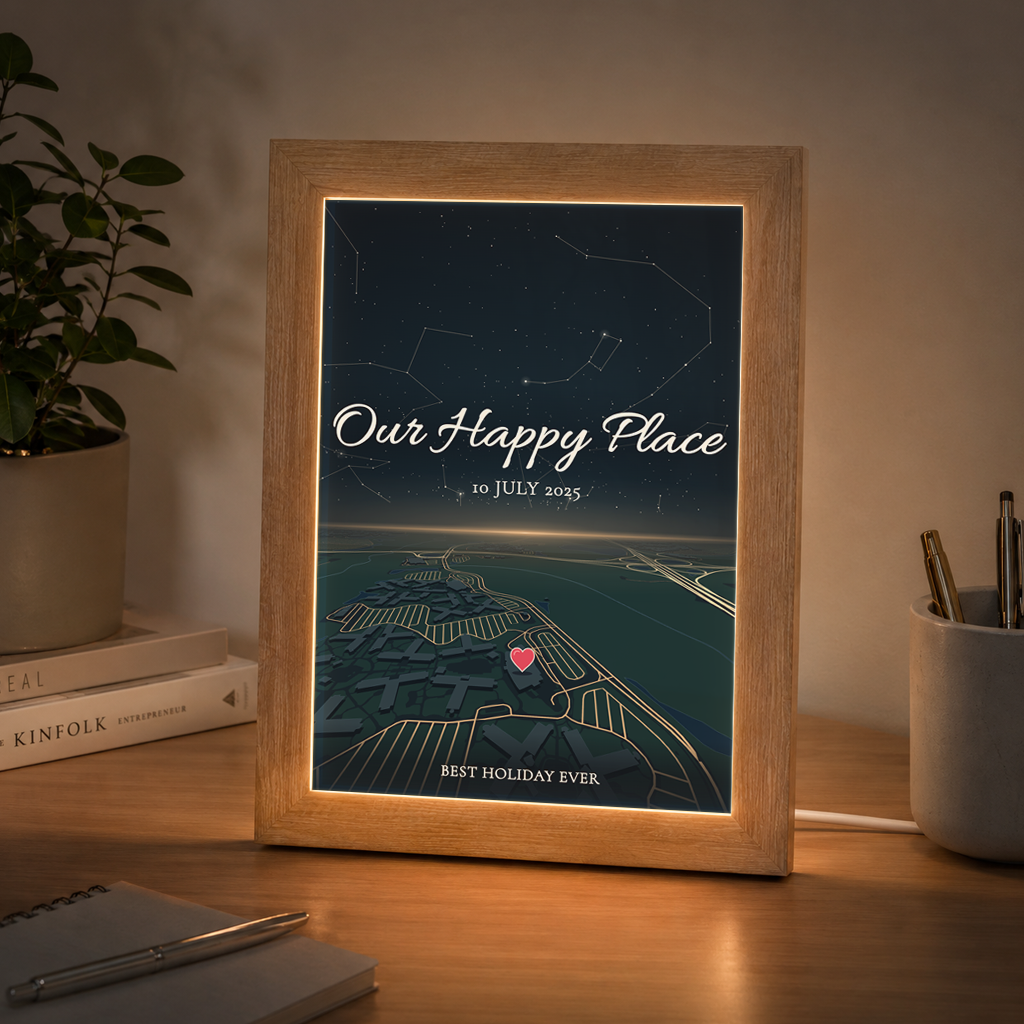 Personalised Horizon + Star Sky Map LED Frame ( Powered by USB )