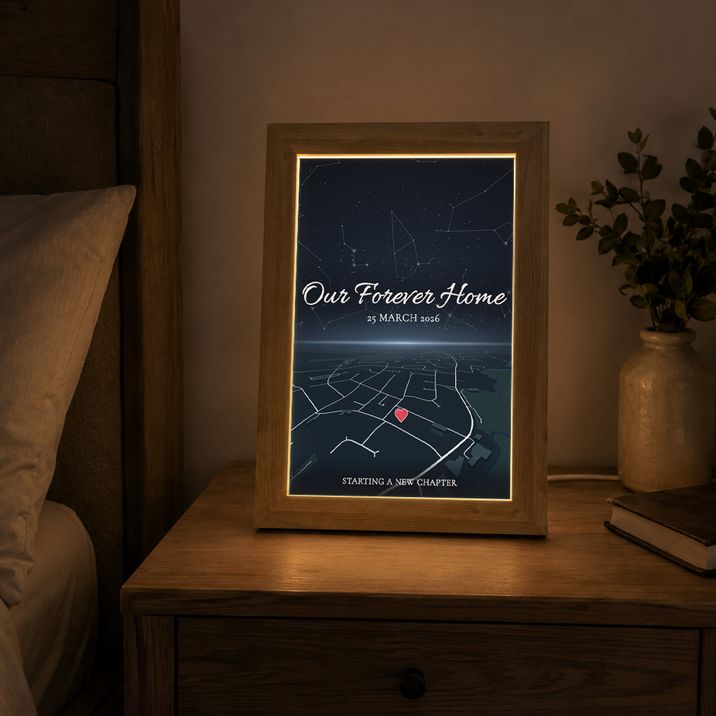 Personalised Horizon + Star Sky Map LED Frame ( Powered by USB )