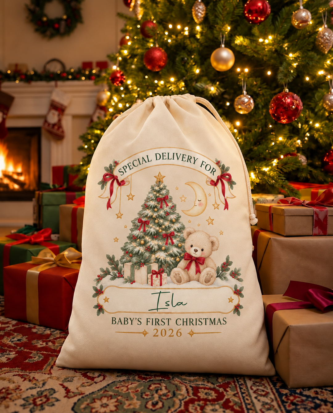 Personalised Baby’s First Christmas Sack