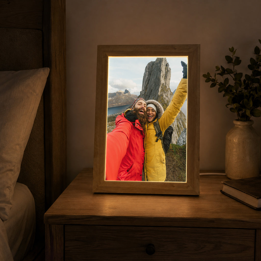 Personalised Full Photo Frame , Custom Keepsake Gift (USB Powered)