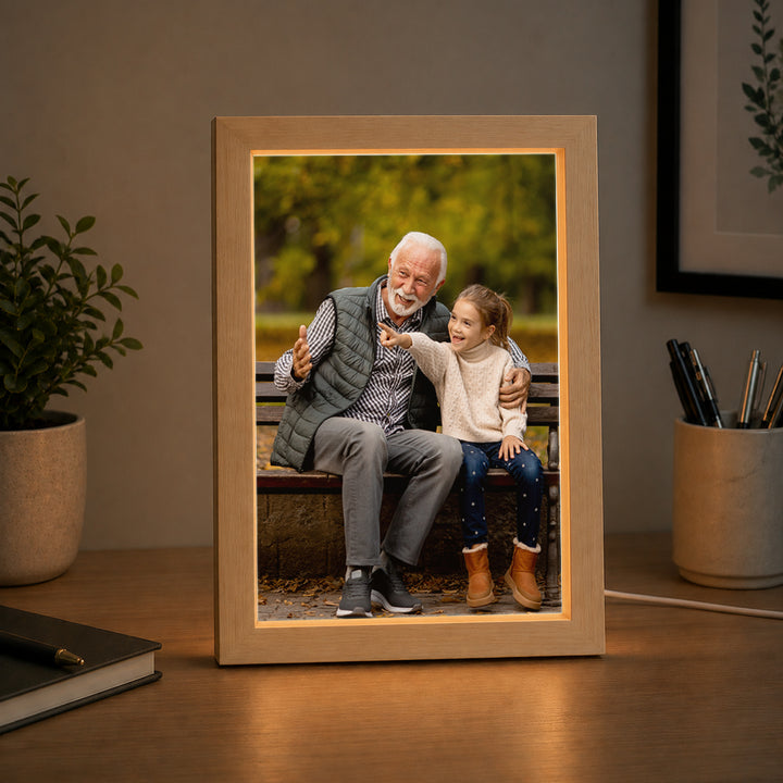 Personalised Full Photo Frame , Custom Keepsake Gift (USB Powered)