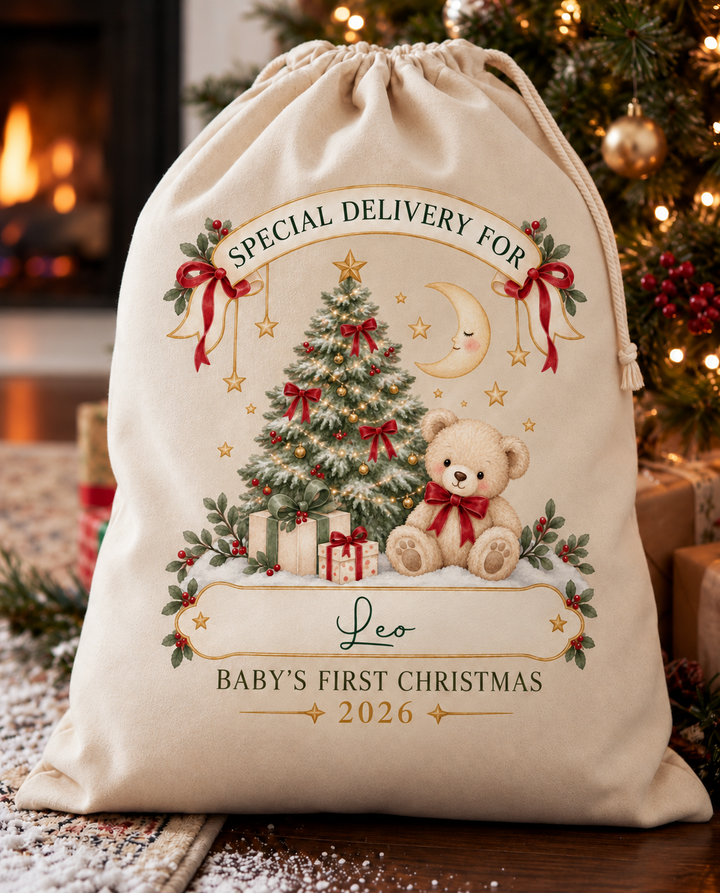 Personalised Baby’s First Christmas Sack