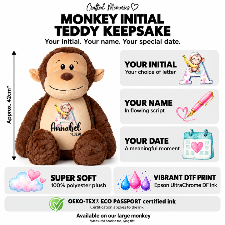Personalisierter Tauf-/Tauf-Kleinkreuz-Teddy
