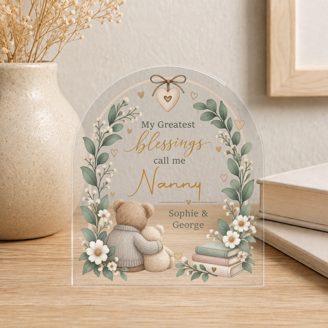 Personalised Acrylic Arch Plaque – My Greatest Blessings Call Me