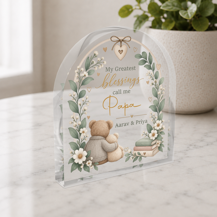 Personalised Acrylic Arch Plaque – My Greatest Blessings Call Me