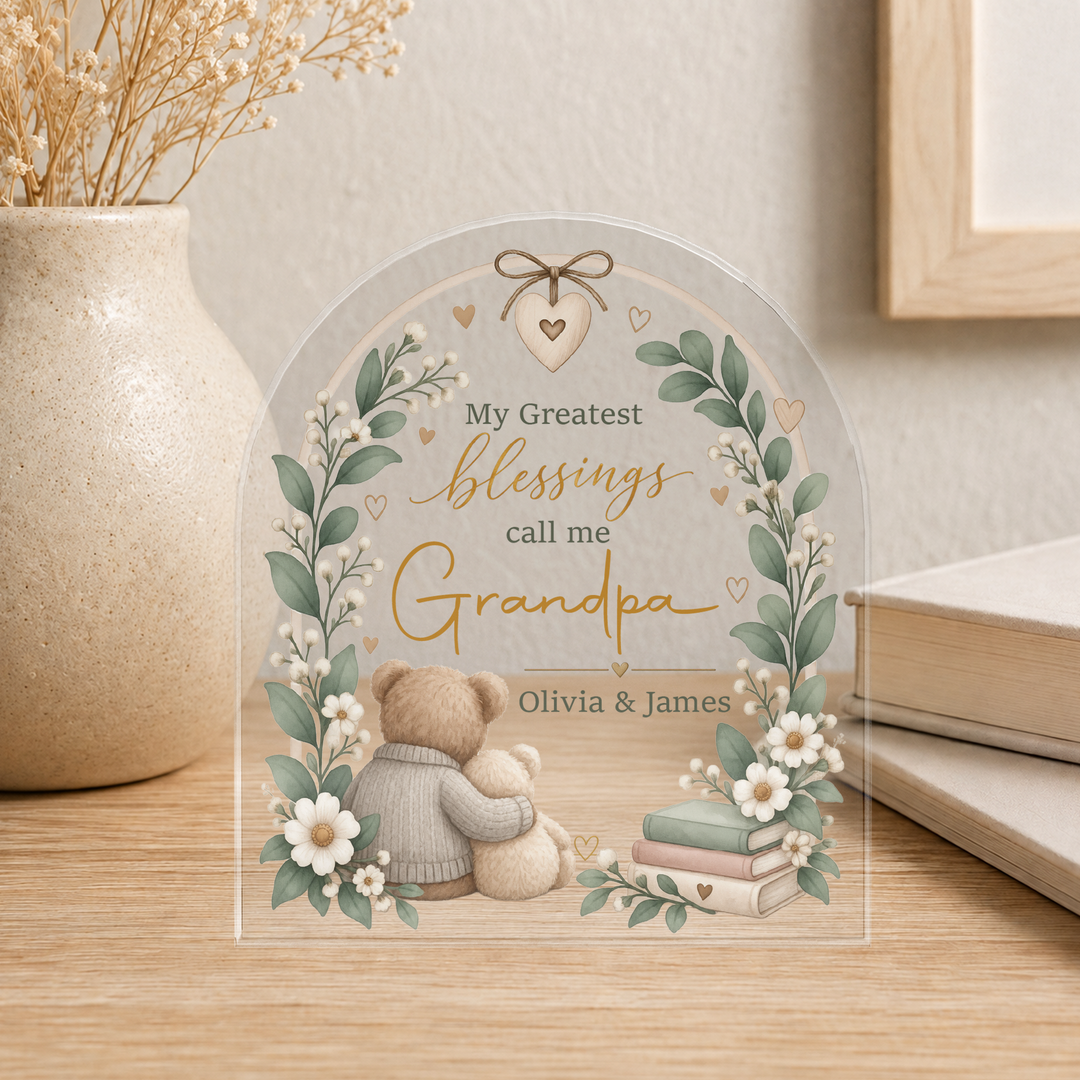 Personalised Acrylic Arch Plaque – My Greatest Blessings Call Me
